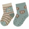 Sterntaler ABS Peutersokken Twin Pack Dino/Leeuw Beige -Sterntaler sterntaler abs peutersokken twin pack dino leeuw beige a409029