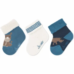 Sterntaler Baby Sokken 3-Pack Rhino Medium Blauw