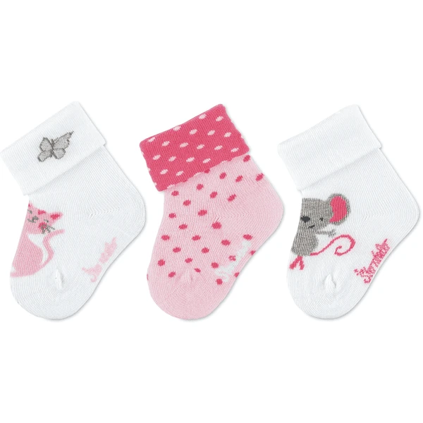 Sterntaler Baby Sokken 3-Pak Kat Wit 3 Sterntaler Baby Sokken 3-Pak Kat Wit