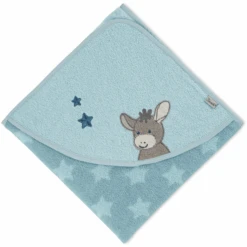 Sterntaler Badhanddoek Emmi Medium Blauw 100 X 100 Cm -Sterntaler sterntaler badhanddoek emmi medium blauw 100 x 100 cm a290857 3