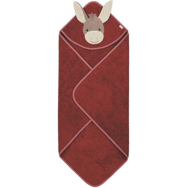 Sterntaler Ezel Motief Badlaken Emmily Donkerrood 4 Sterntaler Ezel Motief Badlaken Emmily Donkerrood - Afbeelding 2