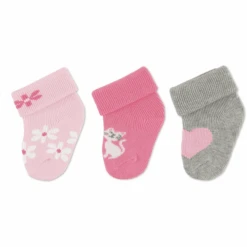 Sterntaler First Baby Socks 3-Pack Bloemen Roze -Sterntaler sterntaler first baby socks 3 pack bloemen roze a409342 3