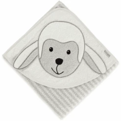 Sterntaler Handdoek Met Capuchon Met Motief Stanley Grijs 80 X 80 Cm