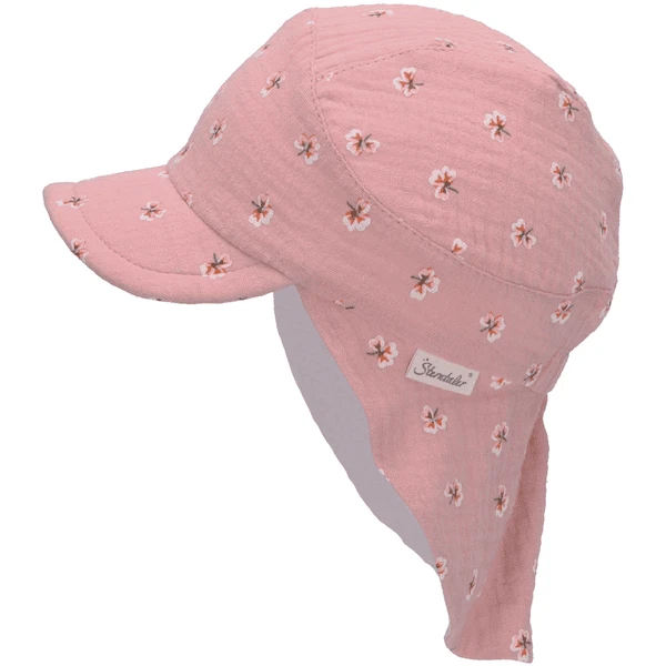 Sterntaler Peaked Cap Met Nekbeschermer Bloemen Lichtroze 7 Sterntaler Peaked Cap Met Nekbeschermer Bloemen Lichtroze - Afbeelding 5