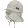 Sterntaler Peaked Cap Met Nekbeschermer Gestreept Donkergroen