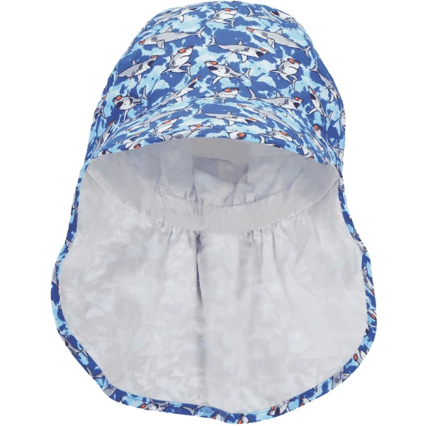 Sterntaler Piekmuts Met Nekbescherming Haaien Blauw 4 Sterntaler Piekmuts Met Nekbescherming Haaien Blauw - Afbeelding 2
