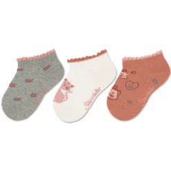 Sterntaler Sneaker Sokken 3-pack Kat Lichtgrijs -Sterntaler sterntaler sneaker sokken 3 pack kat lichtgrijs a409523 4