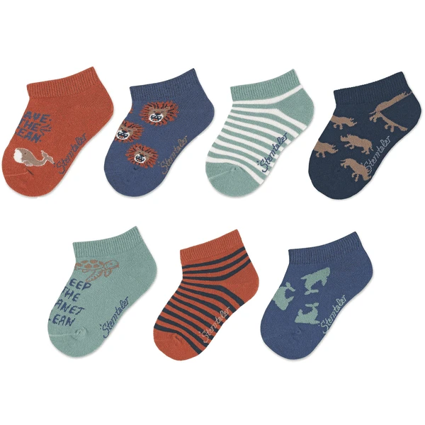 Sterntaler Sneaker Sokken 7-pack Roest 3 Sterntaler Sneaker Sokken 7-pack Roest